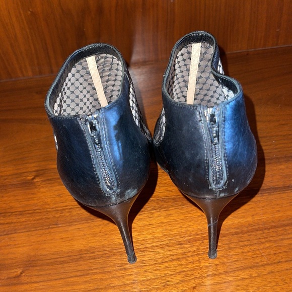 Authentic Christian Louboutin Black Suede Mesh Anna May Leather Ankle Boots - Picture 4 of 13